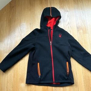 SPYDER Full Zip Fleece Lined Sweater Jacket Boys Large